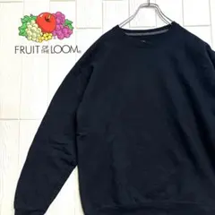 古着 フルーツオブザルーム 無地スウェット ブラック 黒 Lサイズ クルーネック