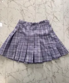 Lovetoxic プリーツスカート L 160cm 紫系チェックのサムネイル
