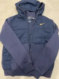 刺繍ロゴ入り】ナイキNike フルジップパーカー Sサイズ ネイビー