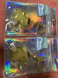 2個ポムポムプリン　ぷっくりったいキーホルダー　キーホルダー　サンリオ 本物新品
