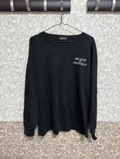 NICE 長袖カットソー ブラック グラフィック