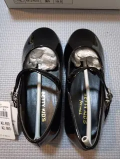 BETTY KIDS ブラック フォーマルシューズ 19.0