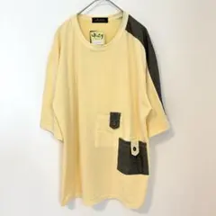 新品タグ付き Jullian ゆったり 配色デザイン 七分袖 Tシャツのサムネイル