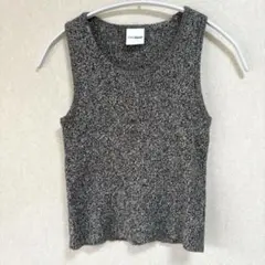 【月末価格】 CIAO PANIC ノースリーブニットベスト ビスチェ グレー系