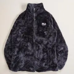 フィラスポーツ ボア フリース ジップアップ ジャケット ワンポイント刺繍