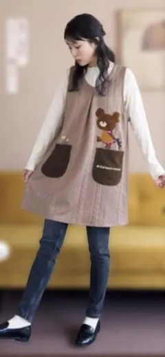 くまのがっこう　ジャッキーエプロン　M-L