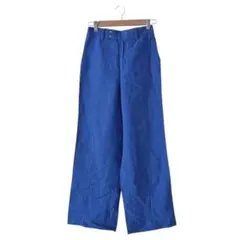 green label relaxing リネン レーヨン ワイドパンツ(S)