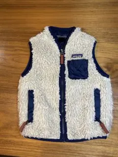 patagonia ベビーボアベスト2T ネイビー/ホワイト　レトロＸ
