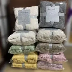 simple ケーブルニットブランケット　　10点