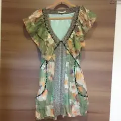 送料込♪MERCURYDUO♪花柄ティンカーベルチュニックワンピース(*^^*)