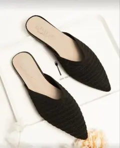 shein ニットフラットミュール