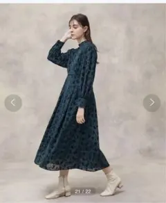 リーフフロッキーワンピース　新品