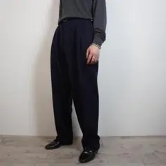 Louis Raphael 2タックスラックスパンツ ダークネイビー/AZ112