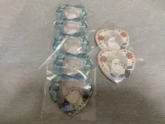 ハート型缶バッジ6個セット