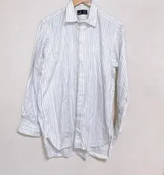 ダンヒル100%コットン ストライプ長袖シャツLサイズ