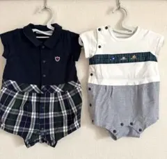 ファミリア　ロンパース・カバーオール 2着セット