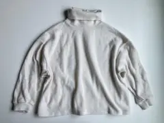 digreen XL オフホワイト タートルネック長袖カットソー