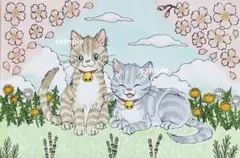 手描きイラスト　原画　オリジナルイラスト　ハガキサイズ