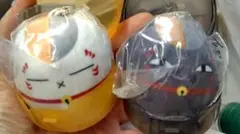 だるまるぬいぐるみ 夏目友人帳　２つセット　すやすやニャンコ先生&黒ニャンコ