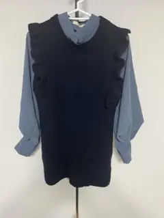 gogosing ニット シャツ セットアップ ワンピース