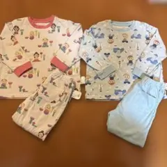 【100サイズ】ユニクロ 長袖パジャマ2着セット（ディズニーキディア）