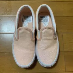 VANSキッズ クラシック スリッポン　18.5cm ピンクラメ