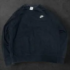 00s ナイキ NIKE クルーネック スウェット ワンポイントロゴ ブラックのサムネイル