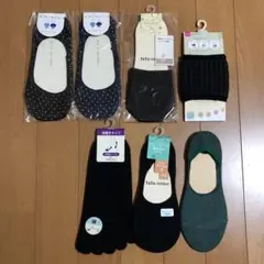 7足セット☆ お買得 チュチュアンナ 見えない 靴下 滑り止め 浅履き 5本指