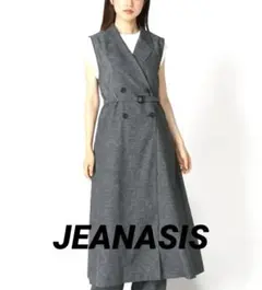 お値下げ☆JEANASIS ジーナシス ベスト・ロングジレワンピ風グレーのサムネイル