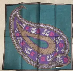 【 JUNKO KOSHINO 】 スカーフ フラワー ペイズリー柄 コットン