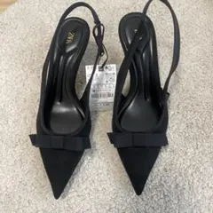 ZARA ブラック スリングバックパンプス 36サイズ