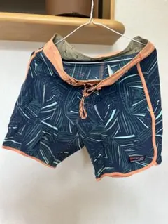 patagonia 水着 ネイビー/オレンジ葉柄