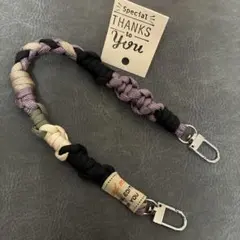 パラコード製ハンドストラップ バッグチャーム キーホルダー スマホストラップ