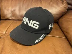 PING ANSER ピン　アンダーアーマー　キャップ 黒色　M/L 2026年最新】アンダーアーマー ping キャップの人気アイテム - メルカリ