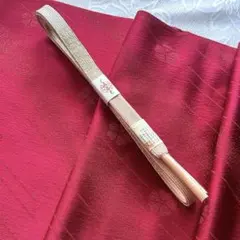 光沢感のある錦糸が織り込まれた　　　華やかで美しい　帯揚げ帯締めセット