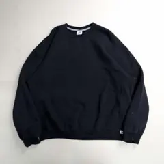 90s russell athletic 前V ブラック 無地 スウェット M - メルカリ