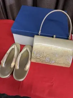 留袖用 草履バッグセット② Lサイズ ゴールド 和装小物 卒業 入学 礼装