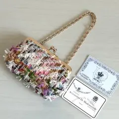 ★A.D.M.J★スワロフスキー　ビジュー　ハンドバッグ　クロコ型押し　ヒマラヤ ☆A.D.M.J☆スワロフスキー ビジュー ハンドバッグ クロコ型押し