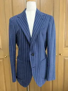 SUIT SELECT ネイビー ストライプ テーラードジャケット3シーズン用