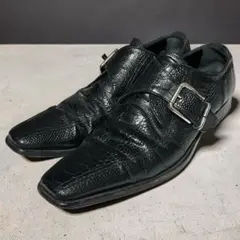 00s D&G Archive Croc Monk Strap Shoes
