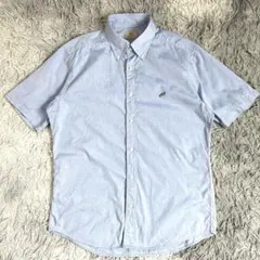 GREEN LABEL RELAXING 半袖ボタンダウンシャツ 胸刺繍メガネ