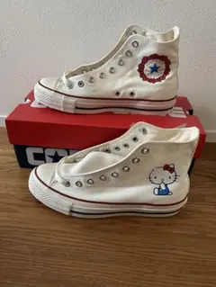 【新品】コンバースハイカットスニーカー ハローキティーコラボ サイズ61/2