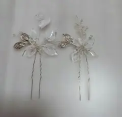 ウェディングヘッドドレス 花モチーフ