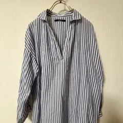 TICCA ティッカ　リネン　オープンカラー スキッパーシャツ　ライトブルー TICCA ティッカ リネン オープンカラー スキッパーシャツ ライトブルー