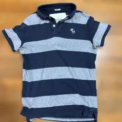 Abercrombie & Fitch ポロシャツ M ネイビー/グレー