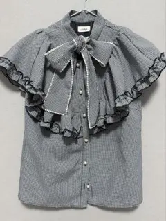 épine double ribbon frill blouse - メルカリ
