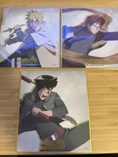 NARUTO THE GALLERY 色紙 マイトガイ 波風ミナト 我愛羅