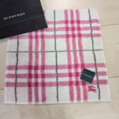 新品BURBERRY チェック柄タオルハンカチ