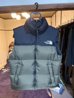 THE NORTH FACE ヌプシ ダウンベスト ブラック/オリーブ Mサイズ