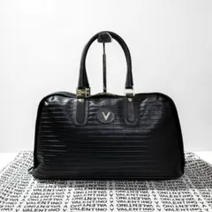 Valentino V ミニボスン ハンドバッグ 総ロゴ ゴールド金具 ブラックのサムネイル